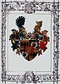 Coat of arms from the confirmation of nobility granted to Joseph von Fenrich in 1913 by Francis Joseph I of Austria.
