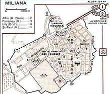 Map of Miliana, late 1950s