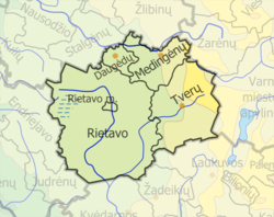 Map of Rietavas municipality