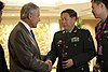 Qi Jianguo with US Secretary of Defense Chuck Hagel