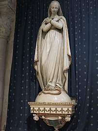 Statue of Our Lady of Montmartre, patron saint of the artists of Montmartre