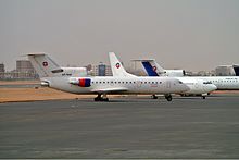 Yakovlev Yak-42 de Tarco Air (ST-TAR) en el Aeropuerto Internacional de Jartum (2012)