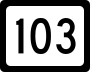 West Virginia Route 103 marker