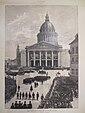 Le cortège funèbre de Victor Hugo devant le Panthéon.