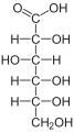 O ácido glicónico, un ácido aldónico.
