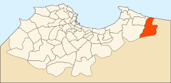 Location of Reghaïa within Algiers Province