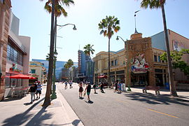 Hollywood Land (pictured in 2009, before the addition of the Red Car Trolley tracks)