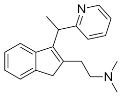 Estrutura química de Dimetindeno