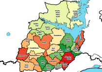 Location of Eastern Region District