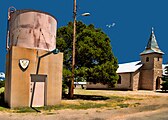 Water tower and church