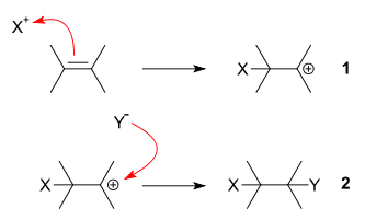 Electrophilic addition mechanism