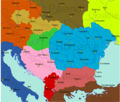 Alternate history view of a possible extent of the historic Romanian territories in Central and SE Europe