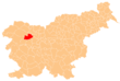 The location of the Municipality of Železniki