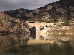 Le Pont du Diable par un soleil d'hiver.