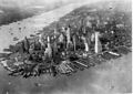 Image 26Lower Manhattan in 1931. The American International Building, which would become lower Manhattan's tallest building in 1932, is only partially completed. (from History of New York City (1898–1945))