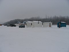 Ice fishing huts