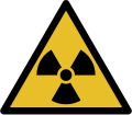 The trefoil symbol used to indicate ionizing radiation.