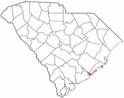 Location of Mount Pleasant in South Carolina