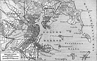 1888 map of Boston Harbor showing Castle Island as an island