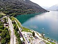 Foto panoramica della stazione e del Lago di Santa Croce