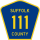 County Route 111 marker