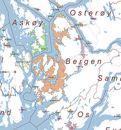 Location of Krokeidet in Bergen