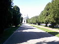 Il viale di ingresso al Cimitero