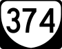 State Route 374 marker