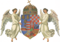 Coat of arms of Transylvania in the coat of arms of the Kingdom of Hungary (1915–1918)