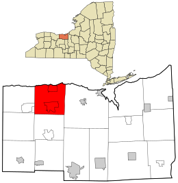 Location in Wayne County and the state of New York.