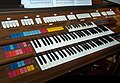 built-in Monophonic Synthesizer Orbit III (entire second row with mini-keys) on Wurlitzer 805 (1974)