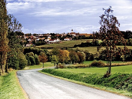 Zbraslavice : vue générale depuis le nord.