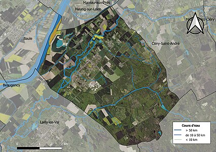 Carte orthophotographique de la commune en 2016.