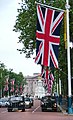 Image 40Union Flag being flown on The Mall, London looking towards Buckingham Palace (from Culture of the United Kingdom)