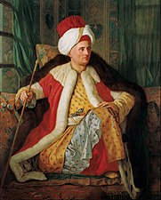 Portrait of Charles Gravier Count of Vergennes and French Ambassador, in Turkish Attire. Painting by Antoine de Favray, 18th century.