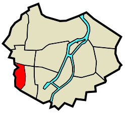 Location of Biskupia Górka within Śródmieście, Gdańsk