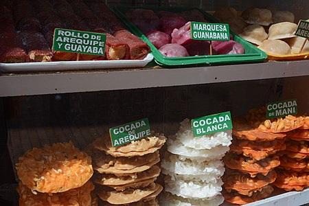 Cocadas of Bogotá, Colombia.