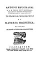 Tentamina philosophica de materia magnetica eiusque actione in ferrum et magnetem, 1765