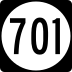 State Route 701 marker