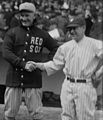 Frank Chance (left), shown with Miller Huggins, managed the team in 1923.