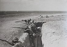 חיילים עותמאניים בחפירות בחזית ארץ ישראל.