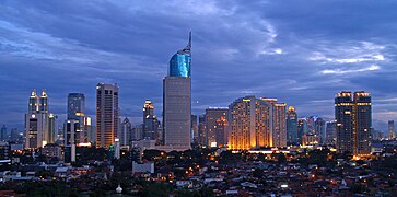 Golden Triangle of Jakarta (including the SCBD), a financial and economic hub.