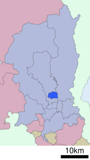 Location of Kamigyō-ku in Kyoto