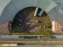 Orthophoto of the locomotive shed in Lichtenfels