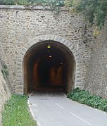 Le tunnel du Layet, à l'est du Lavandou, ouvert aux cyclistes.