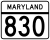 Maryland Route 830 marker