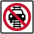 R15-6 Do not drive on tracks (symbol)