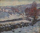 Snowy landscape in Crozant