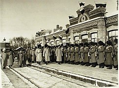 Nicolas II à la gare de Bobruisk