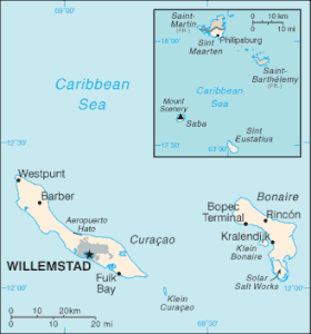 carte : Géographie des Antilles néerlandaises